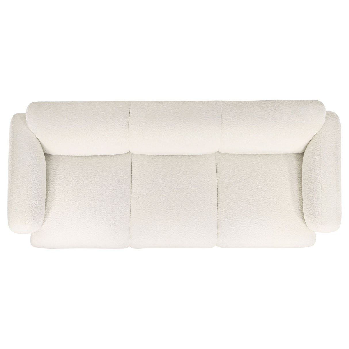 Dorset Fabric Upholstered Round Track Arm Sofa - White