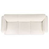 Dorset Fabric Upholstered Round Track Arm Sofa - White