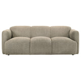 Dorset 2-Piece Upholstered Round Track Arm Sofa Set in Brown