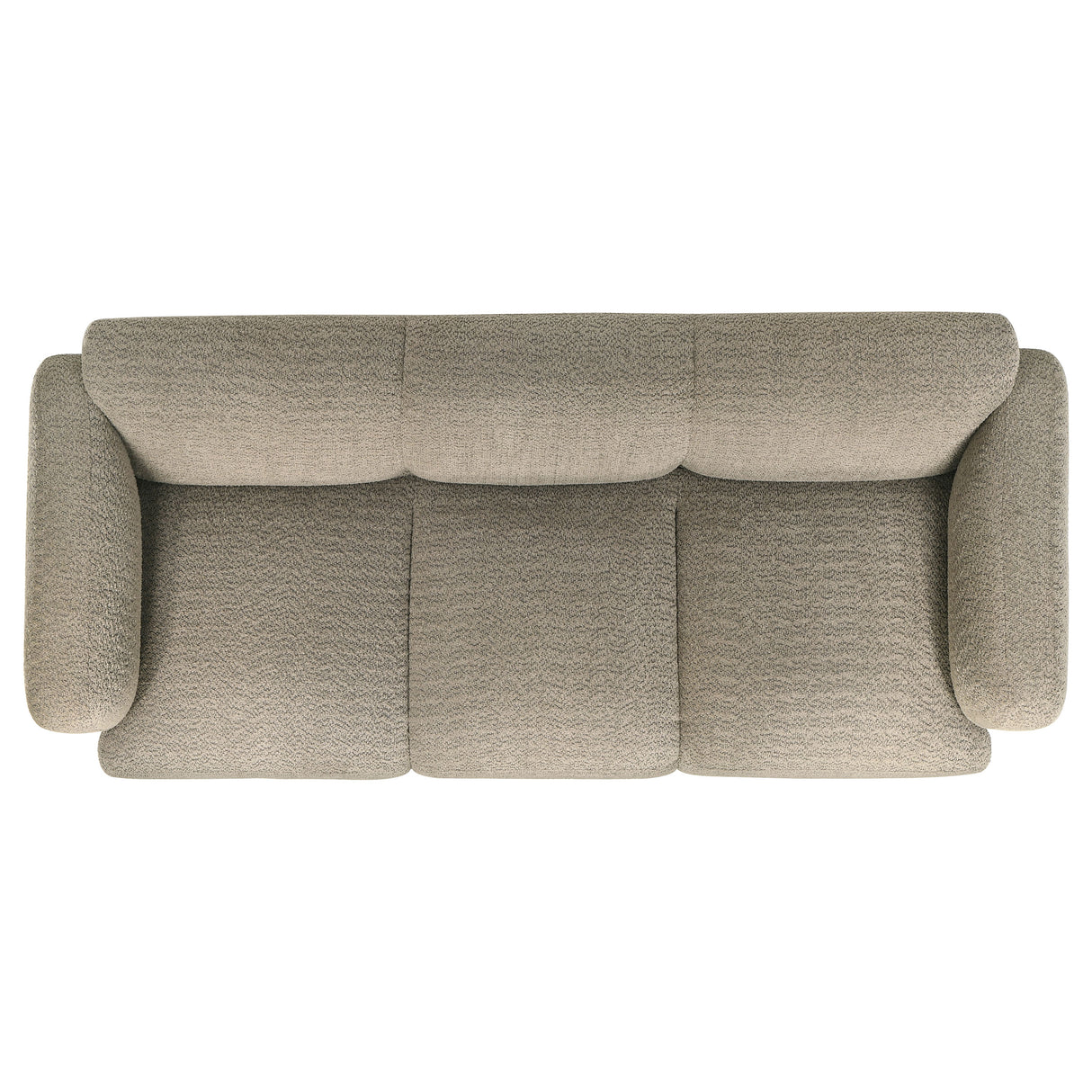 Dorset 2-Piece Upholstered Round Track Arm Sofa Set in Brown