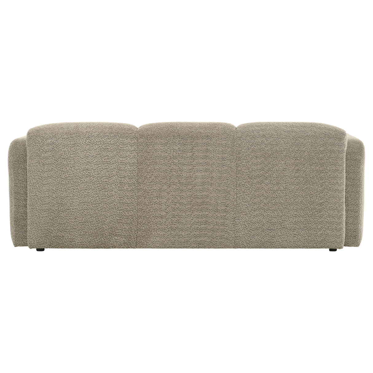 Dorset Fabric Upholstered Round Track Arm Sofa in Brown