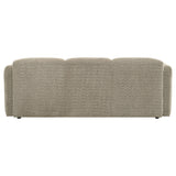Dorset Fabric Upholstered Round Track Arm Sofa in Brown