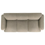 Dorset Fabric Upholstered Round Track Arm Sofa in Brown
