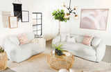 Isabella 2-Piece Faux Sheepskin Sofa Set in Ivory