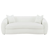 Isabella 2-Piece Faux Sheepskin Sofa Set in Ivory