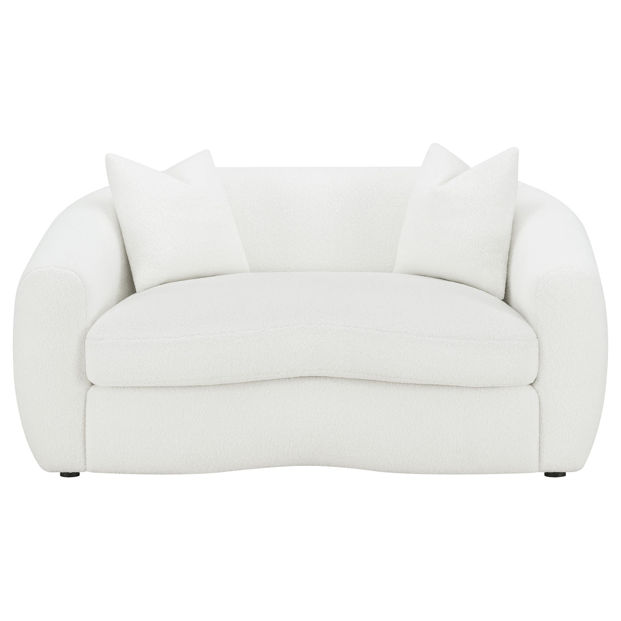 Isabella 2-Piece Faux Sheepskin Sofa Set in Ivory