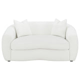 Isabella 2-Piece Faux Sheepskin Sofa Set in Ivory
