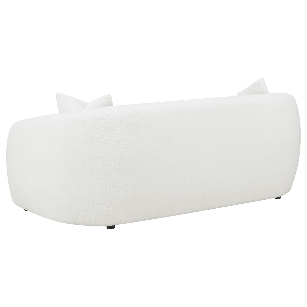 Isabella Faux Sheepskin Upholstered Sofa in Ivory