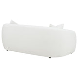 Isabella Faux Sheepskin Upholstered Sofa in Ivory