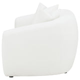 Isabella Faux Sheepskin Loveseat in Natural Ivory