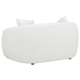 Isabella Faux Sheepskin Loveseat in Natural Ivory
