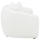 Isabella Faux Sheepskin Loveseat in Natural Ivory