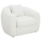 Isabella Faux Sheepskin Accent Chair - Ivory