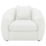 Isabella Faux Sheepskin Accent Chair - Ivory