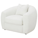 Isabella Faux Sheepskin Accent Chair - Ivory