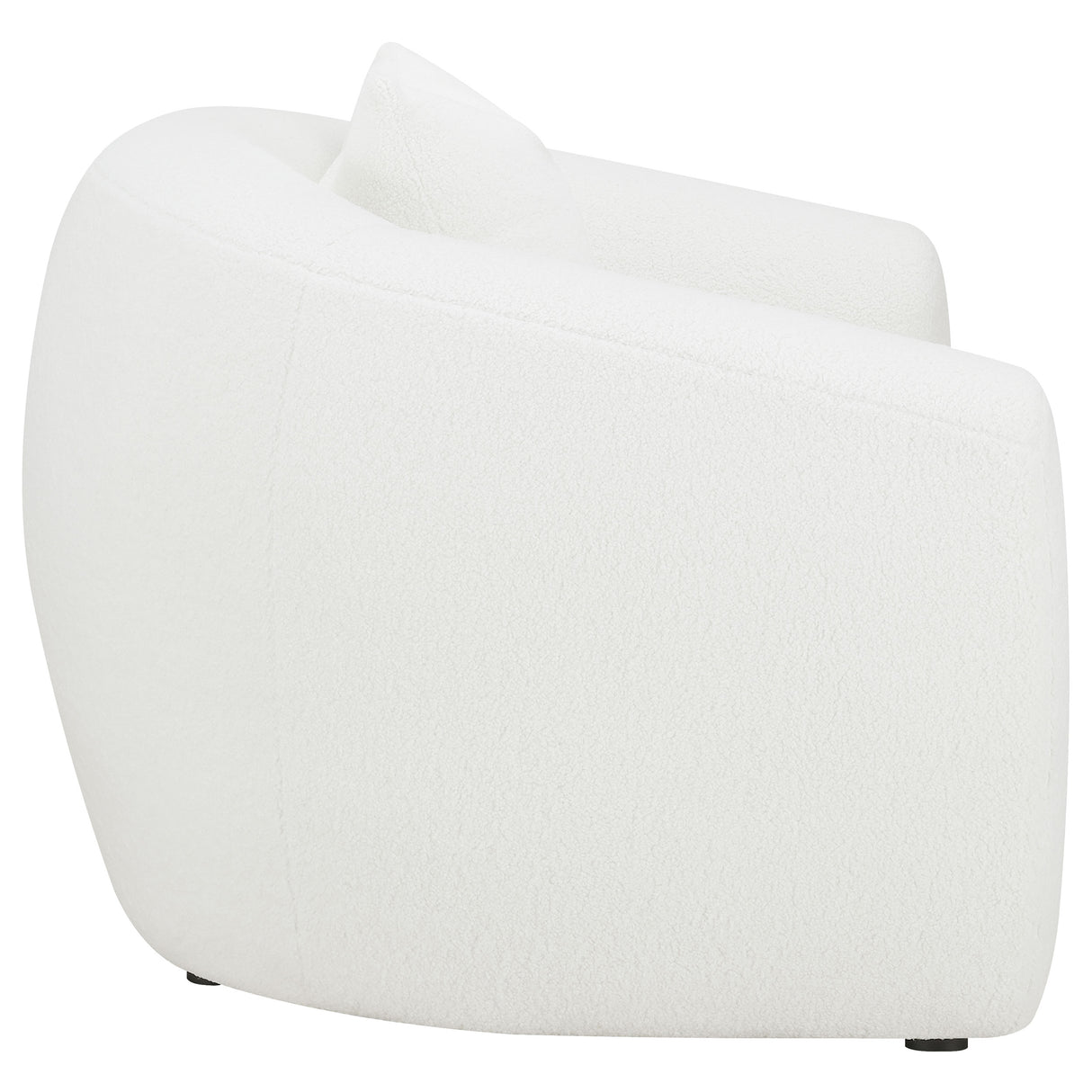 Isabella Faux Sheepskin Accent Chair - Ivory