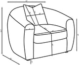 Isabella Faux Sheepskin Accent Chair - Ivory