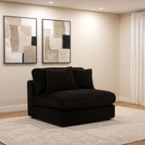 Blaine Chocolate Corduroy Upholstered Armless Chair