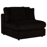 Blaine Chocolate Corduroy Upholstered Armless Chair