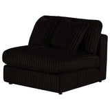 Blaine Chocolate Corduroy Upholstered Armless Chair