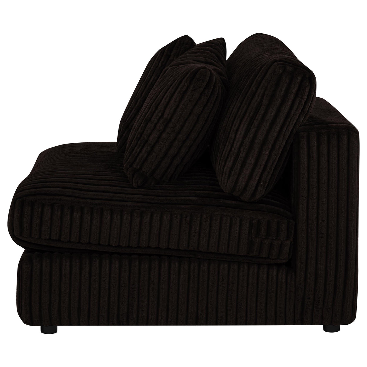 Blaine Chocolate Corduroy Upholstered Armless Chair