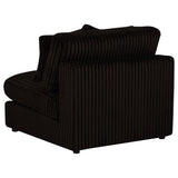 Blaine Chocolate Corduroy Upholstered Armless Chair
