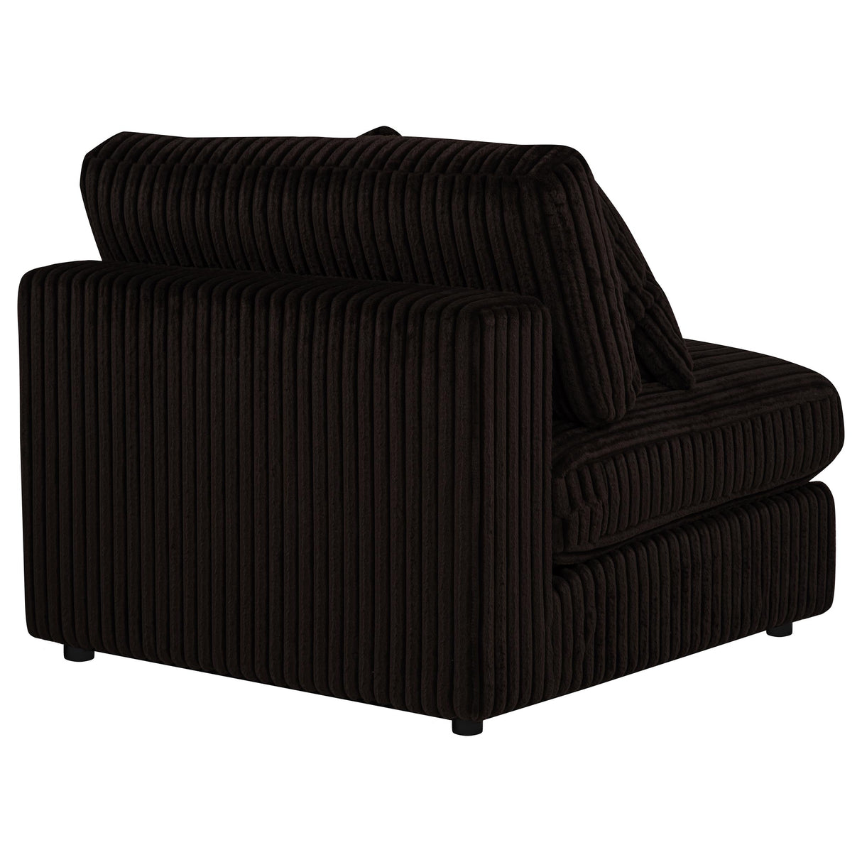 Blaine Chocolate Corduroy Upholstered Armless Chair