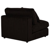 Blaine Chocolate Corduroy Upholstered Armless Chair