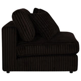 Blaine Chocolate Corduroy Upholstered Armless Chair