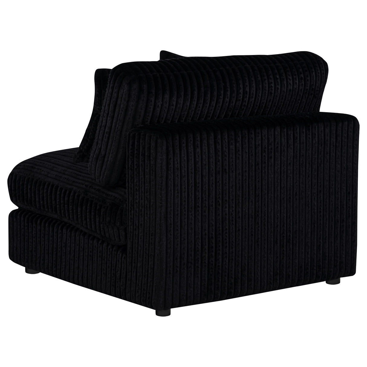 Blaine Black Corduroy Upholstered Armless Chair