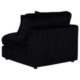 Blaine Black Corduroy Upholstered Armless Chair