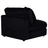 Blaine Black Corduroy Upholstered Armless Chair