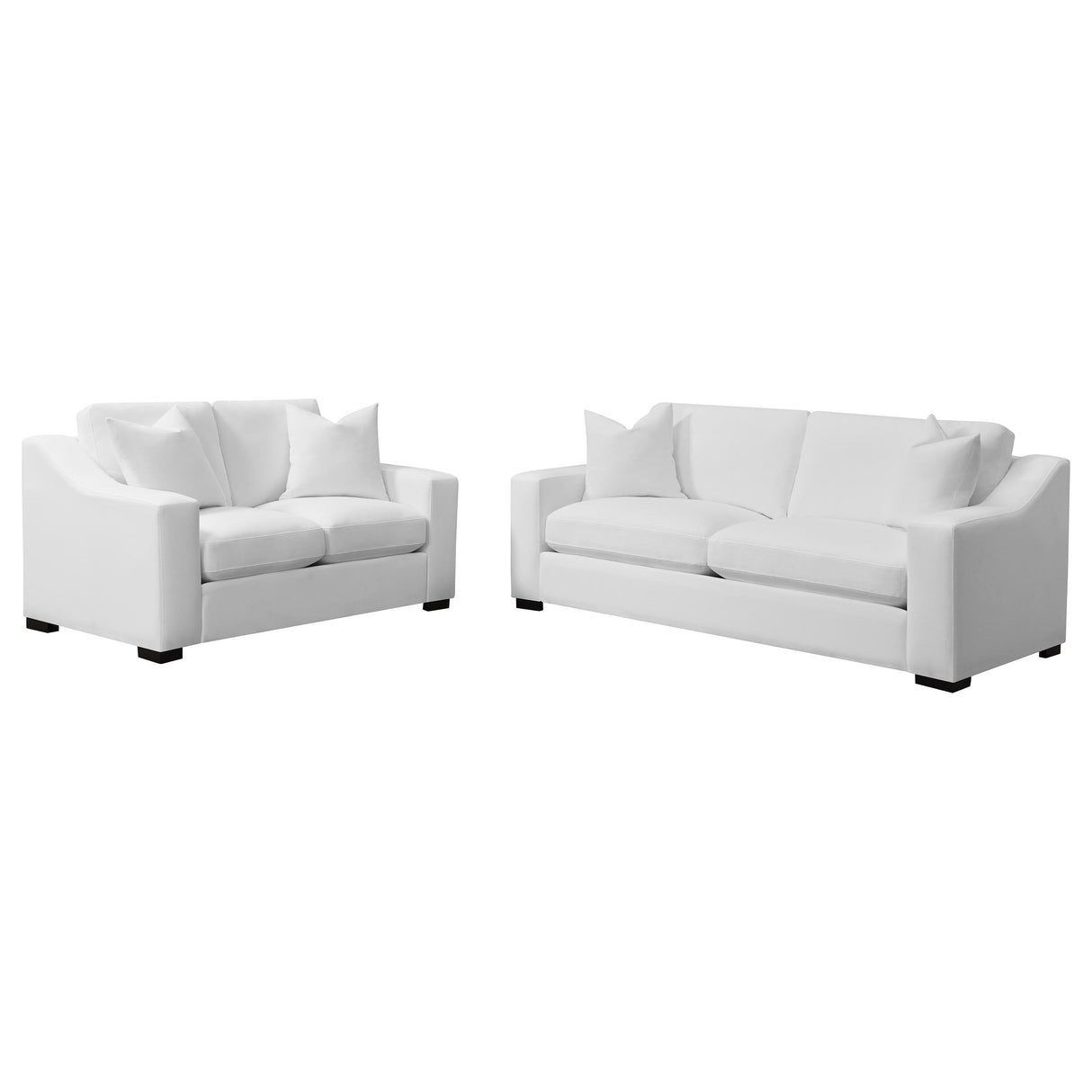 Ashlyn 2-Piece Upholstered Sofa Set - White
