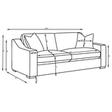Ashlyn Upholstered Sloped Arm Sofa - White