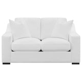 Ashlyn Upholstered Sloped Arm Loveseat in White