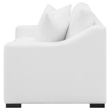 Ashlyn Upholstered Sloped Arm Loveseat in White