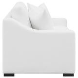 Ashlyn Upholstered Sloped Arm Loveseat in White