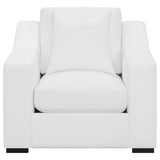 Ashlyn Upholstered Sloped Arm Accent Chair in White