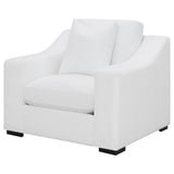 Ashlyn Upholstered Sloped Arm Accent Chair in White