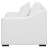 Ashlyn Upholstered Sloped Arm Accent Chair in White