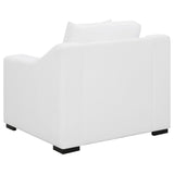 Ashlyn Upholstered Sloped Arm Accent Chair in White