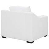 Ashlyn Upholstered Sloped Arm Accent Chair in White