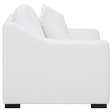 Ashlyn Upholstered Sloped Arm Accent Chair in White