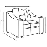 Ashlyn Upholstered Sloped Arm Accent Chair in White