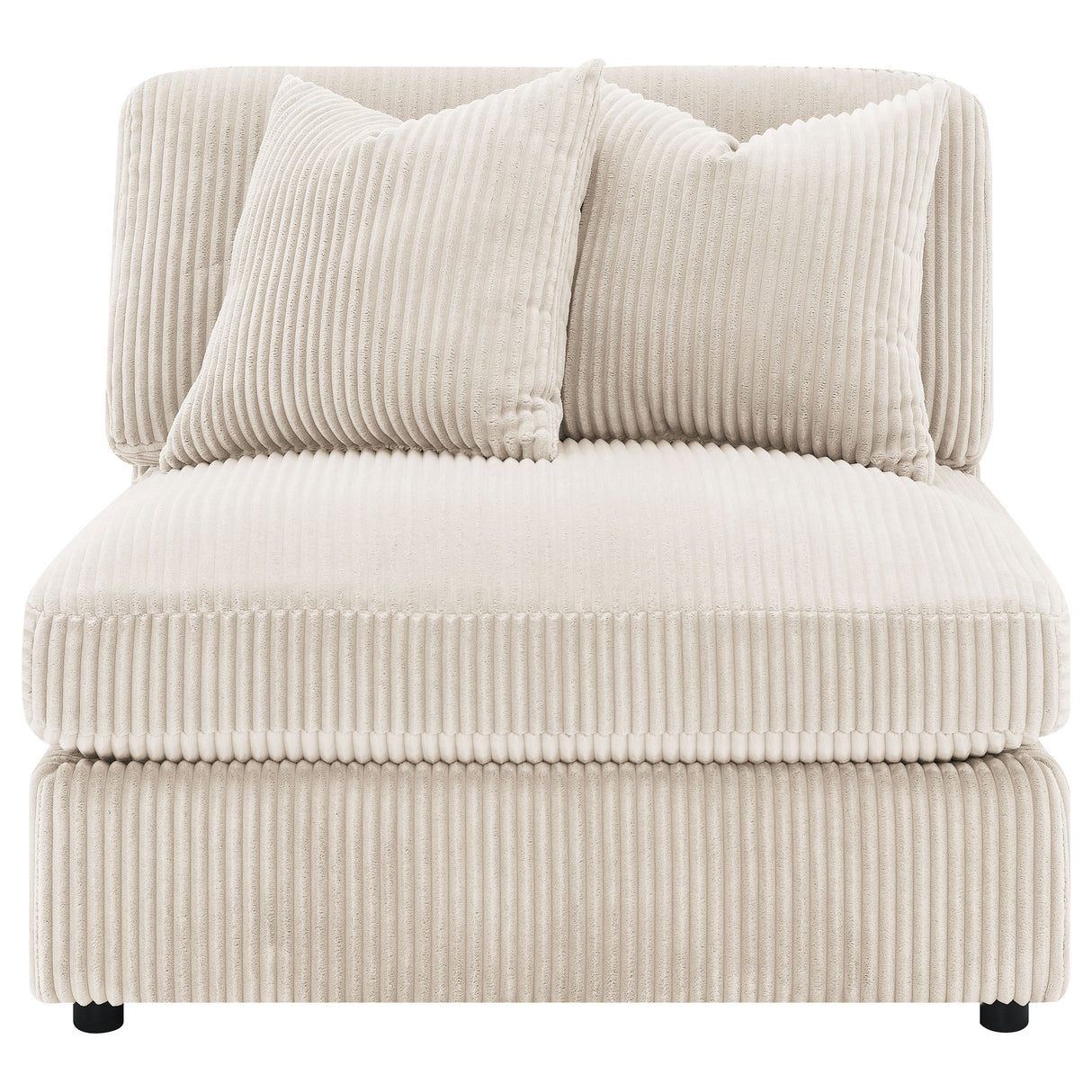 Blaine Upholstered Armless Chair in Sand