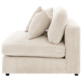 Blaine Upholstered Armless Chair in Sand