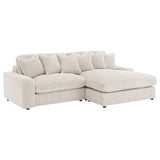 Blaine Upholstered Reversible Chaise Sectional Sofa, Sand