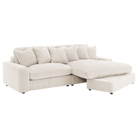 Blaine Upholstered Reversible Chaise Sectional Sofa, Sand