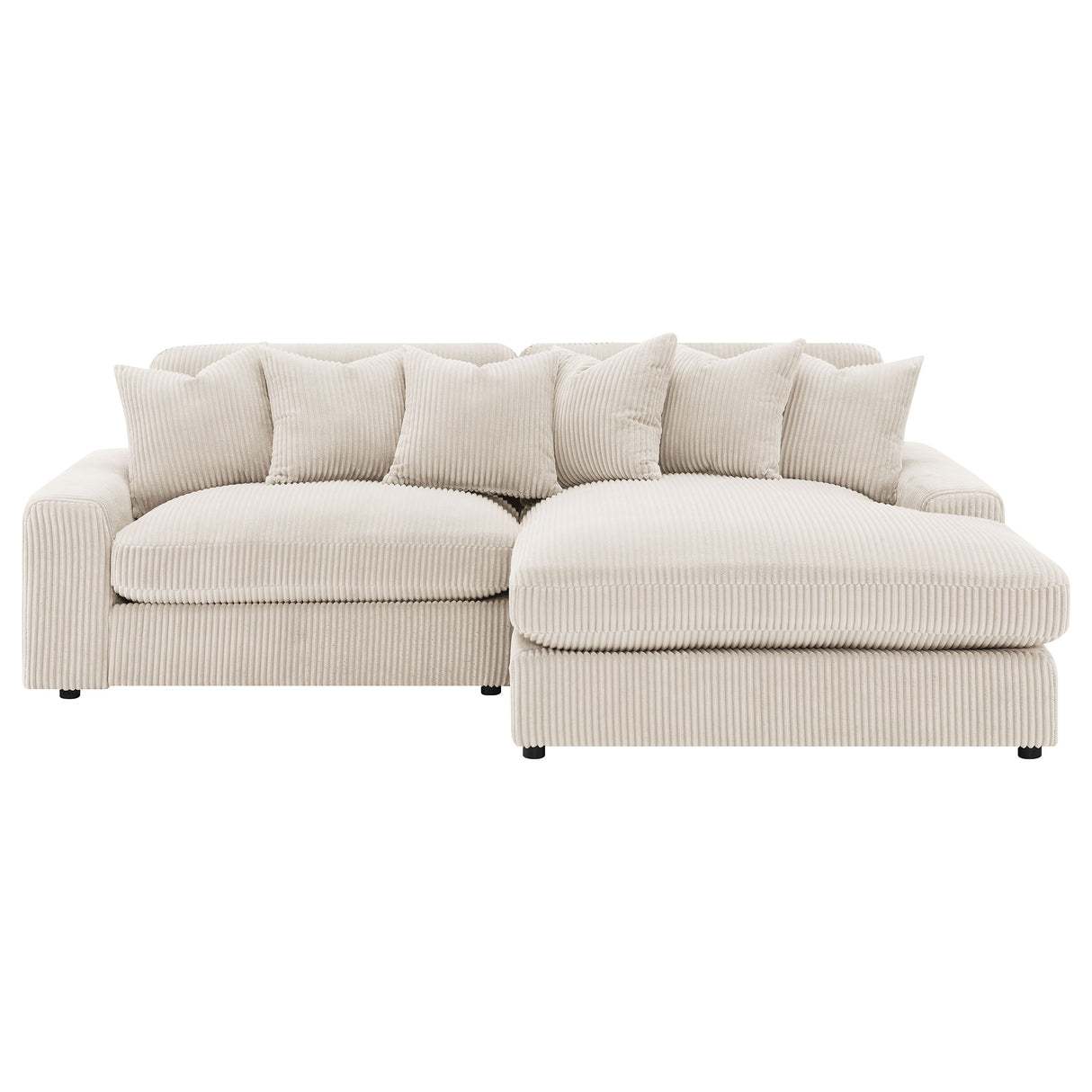 Blaine Upholstered Reversible Chaise Sectional Sofa, Sand