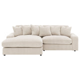 Blaine Upholstered Reversible Chaise Sectional Sofa, Sand